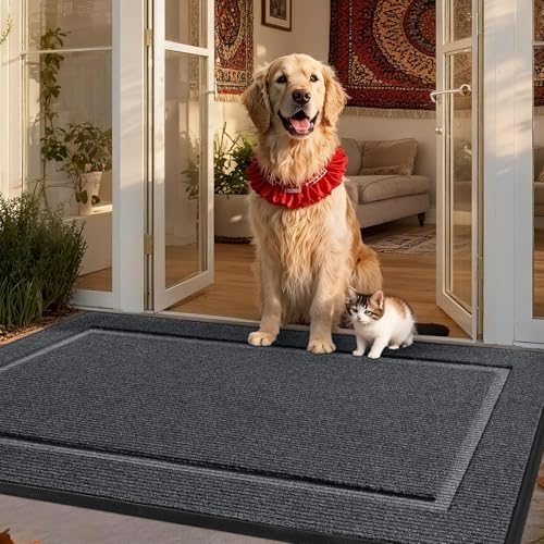 Large Front Door Mat Outside Entrance Indoor Doormat, Outdoor Door Mats by IMHOME