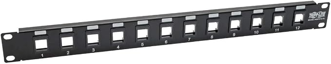 Tripp Lite 12-Port Keystone Blank Patch Panel RJ45, Cat5e / Cat6 Rackmount by TrippLite