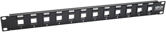 Tripp Lite 12-Port Keystone Blank Patch Panel RJ45, Cat5e / Cat6 Rackmount by TrippLite