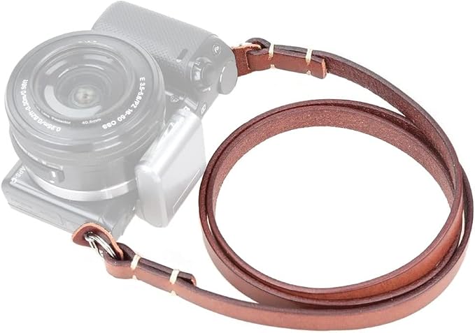 Genuine Leather Camera Neck Shoulder Strap Compatible by CANPIS