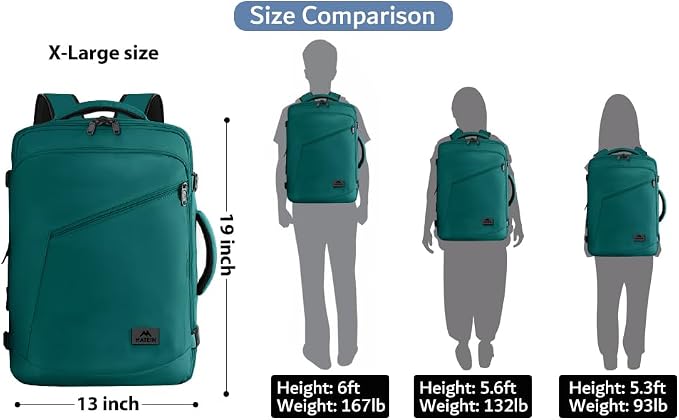MATEIN Travel Backpack for Men Women, Carry on Backpack for Airplanes, Simple - Image 3