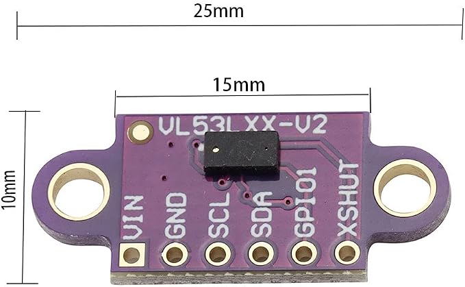 2PCS VL53L0X Time of Flight Ranging Measurements Sensor Breakout 940nm Laser - Image 5