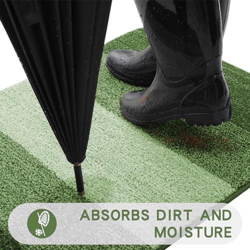 Kitinjoy Indoor Outdoor Door Mat, 45x27 Non-Slip Dirt Trapper Doormats - Image 2