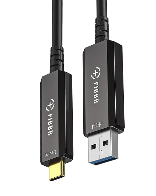 FIBBR Fiber Optic USB3.2 Cable, 10Gpbs USB A to USB C Cable by FibbrOfficial