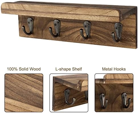 Key Holder Wall Mount, Farmhouse Wall Shelf - Image 3