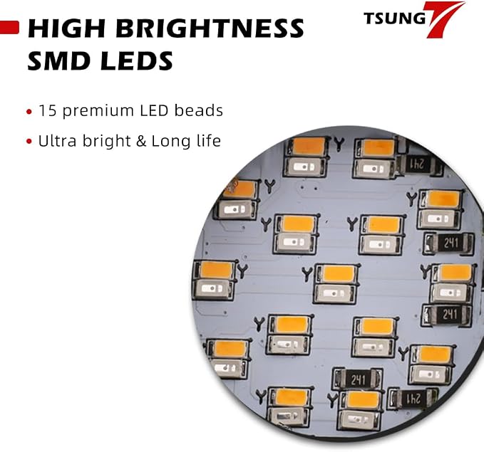 TSUNG 4PCS Motorcycle Bullet LED Front Rear Turn Signal Light SMD Blinker - Image 5