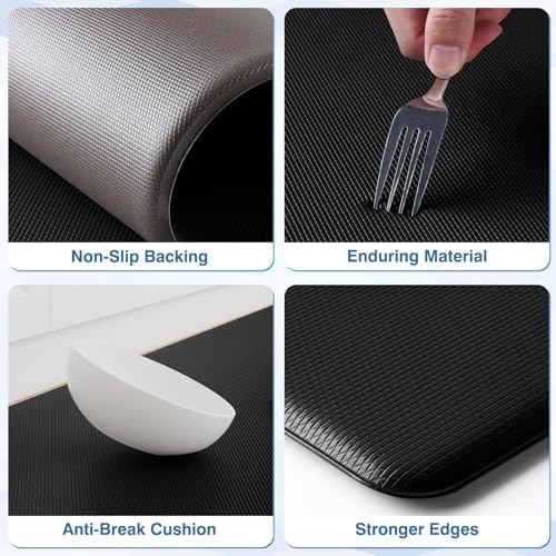 StepRite Kitchen Mats for Floor, 2-Piece Anti-Fatigue Kitchen Rugs - Image 3