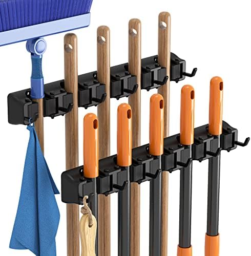 Lifewit Mop and Broom Holder Organizer Wall Hanging Mount, 2 Pack by Lifewit