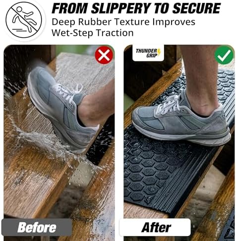 Rubber Stair Treads Outdoor 30" x 10" 6-Pack - Image 2
