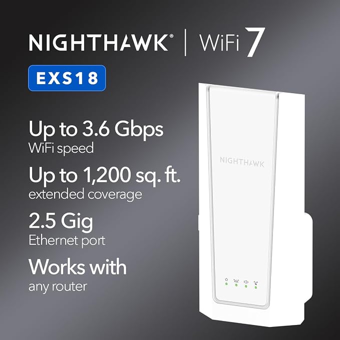 NETGEAR WiFi 7 Range Extender – BE3600 Dual-Band Wireless Internet Signal Range - Image 2