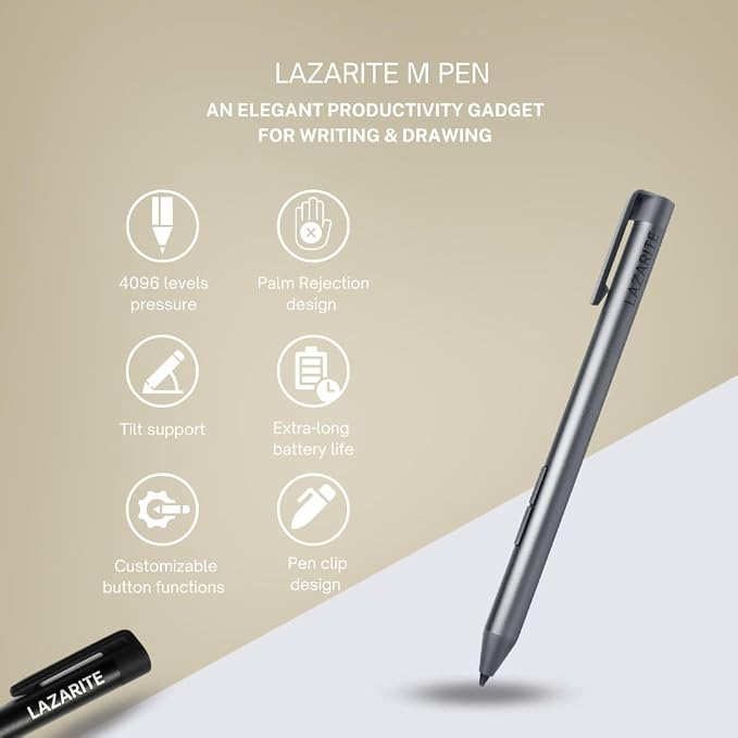 LAZARITE M Pen, Active Stylus for Lenovo Tab P11, Flex 5/14, Yoga 7i, Hp Envy - Image 2