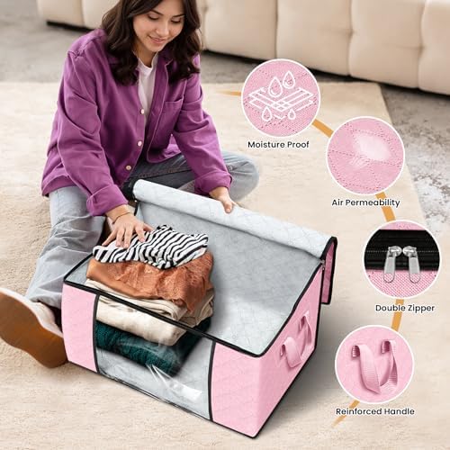 Fab totes 8 Pack Storage Bags for Clothes Blanket Storage Bins - Image 4