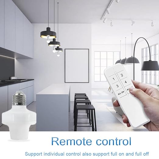 QIACHIP Remote Control Light Socket E26 E27 Bulb Socket Adapter, ZigBee Smart - Image 2