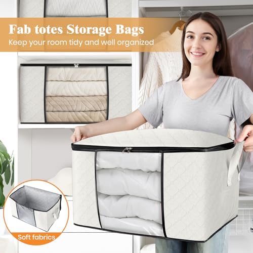Fab totes 10 Pack Storage Bags for Clothes Blanket Storage Bins - Image 5