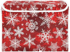 Bolaz Storage Bins with Lids and Handles, Christmas Snowflake Storage Box - Image 2