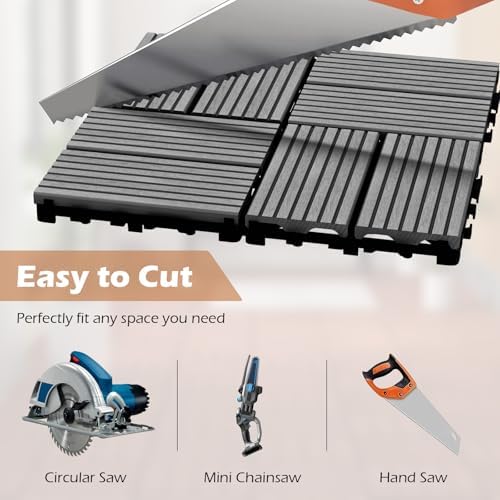 GIANTEX 18 PCS Interlocking Deck Tiles - Image 7