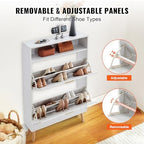 VEVOR Shoe Storage Cabinet for Entryway, 31.5" D x 9.4" W x 47.3" H - Image 6