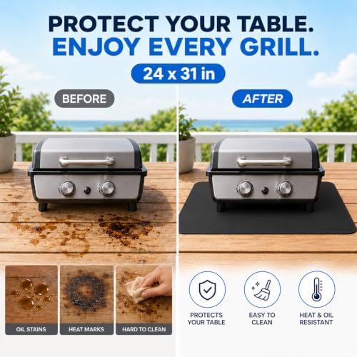 Heat Resistant Grill Mat for Countertop, 24 x 31 Inch Fireproof Waterproof BBQ - Image 7