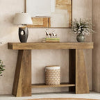 47.24" Farmhouse Entryway Console Table, Narrow Sofa Table Behind Couch - Image 3