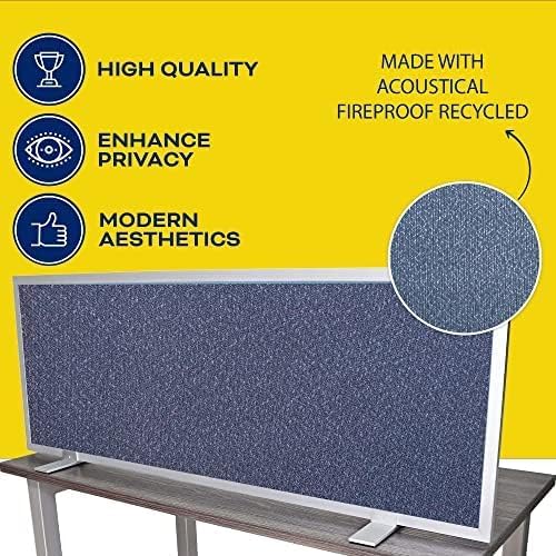 OBEX Acoustical Free Standing Privacy Screen, Cubicle Accessories Desk Privacy Panel, Desk Dividers for Office, Office Furniture Partitions Portable Sound Proof Dividers, 12" x 30", Graphite
