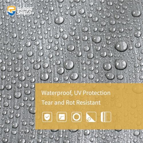 GUARD SHIELD Heavy Duty Tarp 10x12 Feet Silver/Black Multi Purpose Thick - Image 3