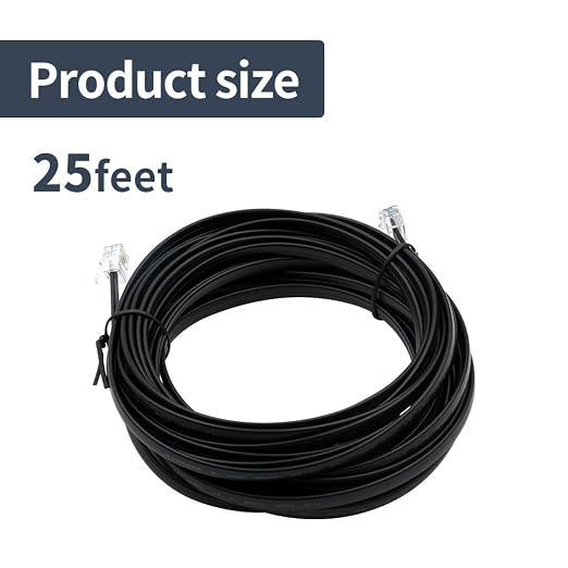 RJ12 Cable 25 feet Telephone Line Cord - Image 7