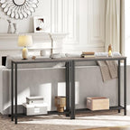YATINEY Narrow Console Table, 2-Tier Small Sofa Table, 29.5" Thin Entryway - Image 2