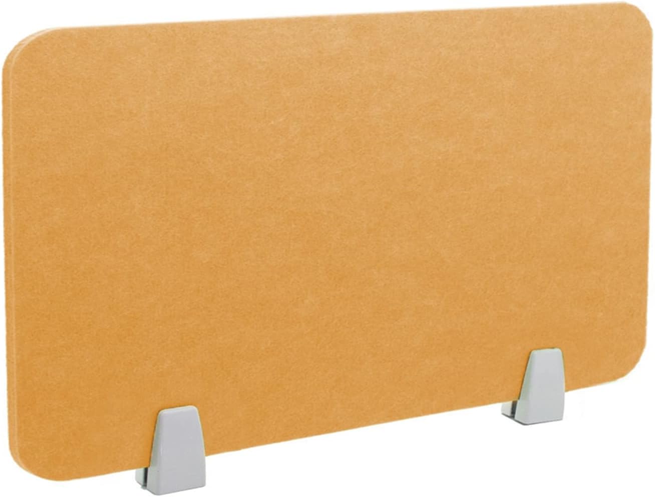 Icegrey Acoustic Desk Divider Privacy Panel Removable Sound Absorbing Desk Partition Board with 2 Clips for Student Call Centers Offices Braries Classrooms Library, Brown Yellow, 31.2x11.7"