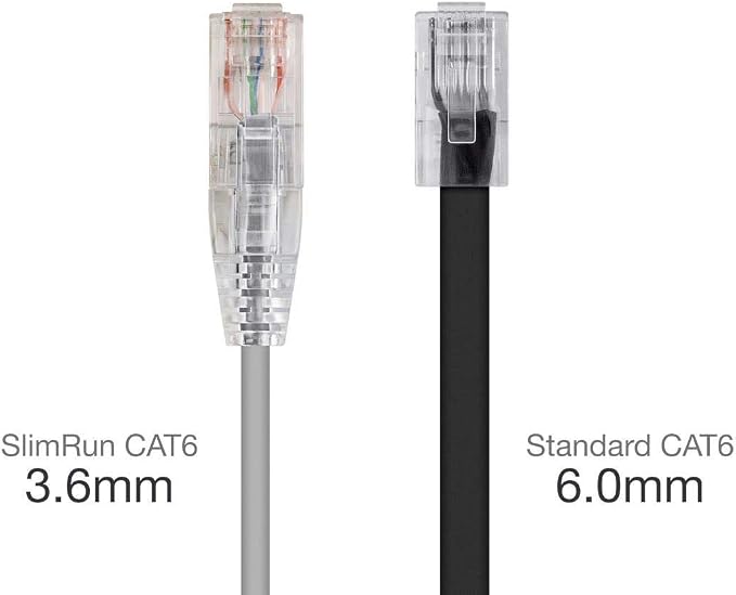 Monoprice Cat6 2ft Gray Component Level Patch Cable UTP 28AWG 550MHz Pure Bare - Image 2