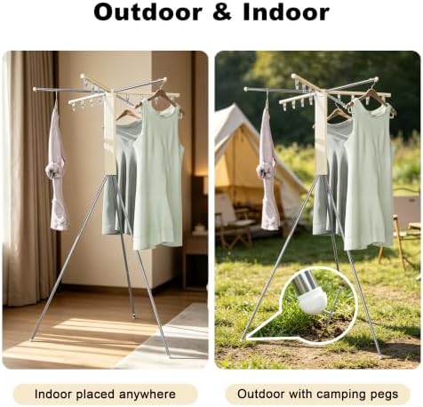 Foldable Tripod Clothes Drying Rack - Image 6