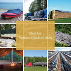GUARD SHIELD Tarps Heavy Duty Waterproof 10x12 Feet Black Poly Tarp Cover - Image 6