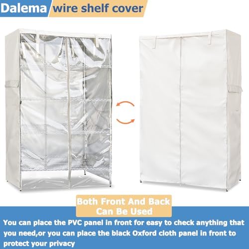 Wire Rack Covers, Heavy Duty 600D Dustproof Waterproof Storage Rack Covers - Image 3