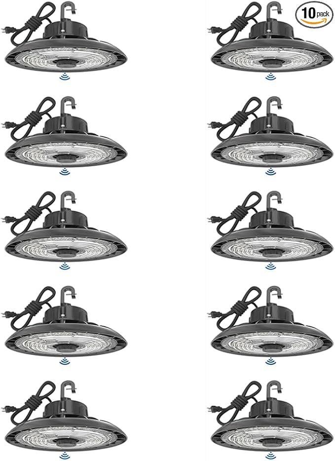HYPERLITE 150W Smart High Bay LED Shop Lights 10pack, 140LM/W 5000K LED Highbay by HYPERLITE