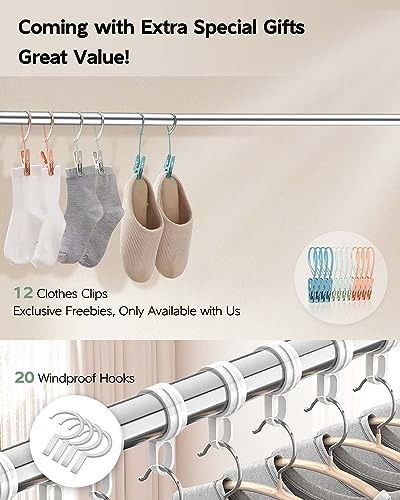 Vikaqi Clothes Drying Rack 63 Inches Folding Indoor Outdoor, Drying Rack - Image 4
