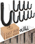 Railroad Spike Cast Iron Hooks Handmade Blacksmith, Wall Mounted Farmhouse by MyFancyFarmhouse