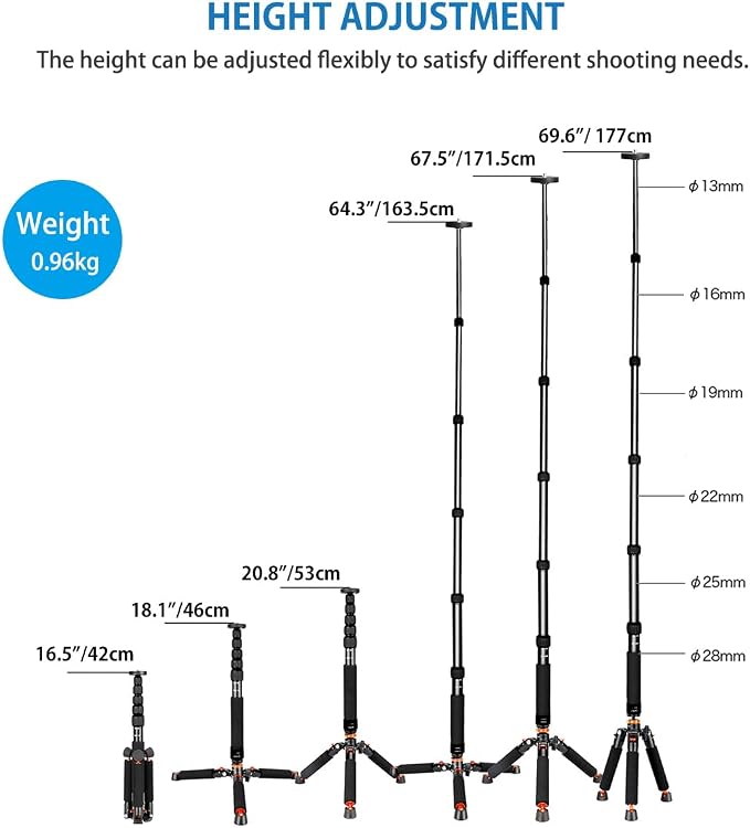 Koolehaoda 69" Aluminum Camera Monopod - Image 3