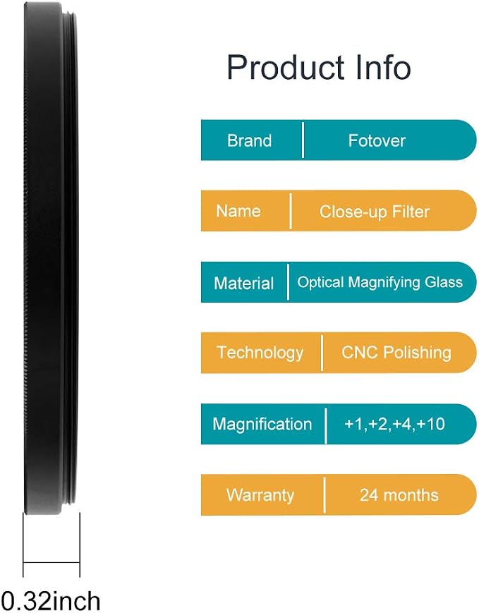 55mm Close-up Filter Kit 4 Pieces Macro Filter Accessory Close-up Lens Filter - Image 3