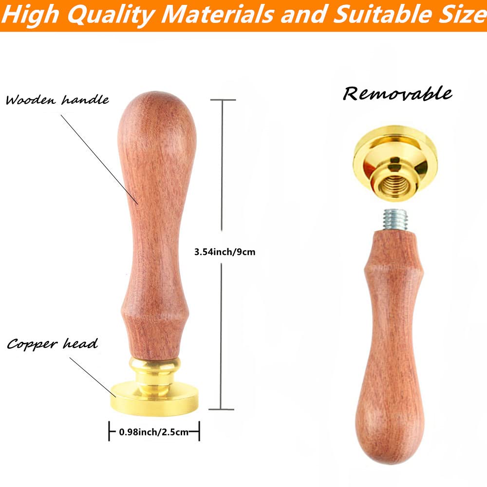 Wax Seal Stamp, ANBOSE Animal Sealing Wax Stamp with Removable Brass Head Wooden Handle, Peacock Wax Sealing Stamp for Envelope Sealing Wax