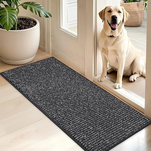 BEQHAUSE Dirt Trapper Door Mat 20"x48", Non-Slip Washable Doormat by BEQHAUSE