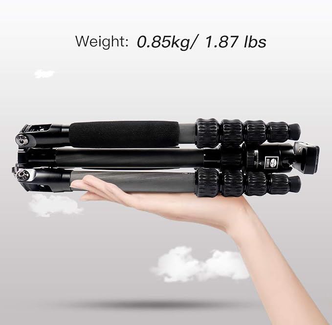 Sirui Compact Traveler 5C Tripod 54.3 inches Lightweight Carbon Fiber Travel - Image 9
