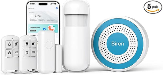 Alarm System for Home Security WiFi+4G, Smart Door/Window Alarm Systems Kit by PGST