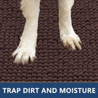 Smiry Dog Door Mat for Muddy Paws 48x30, Absorbent Low-Profile Doormats - Image 4