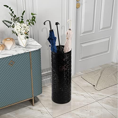 Hacaroa Metal Round Umbrella Stand Rack, Free Standing Umbrella Holder Bin - Image 7