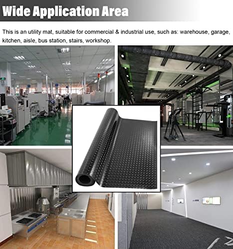 Large Rubber Outdoor Mat for Patio Balcony Waterproof, Heavy Duty Diamond Plate - Image 7