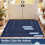 BEQHAUSE Dirt Trapper Door Mat 20" x 32" Non-Slip Washable - Image 2