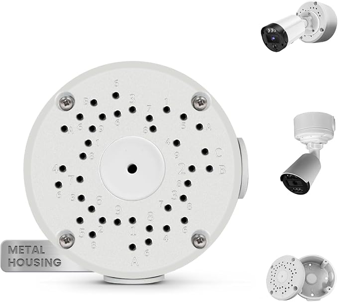 Metal Universal Bullet Security Camera Junction Box, Aluminum Mount Bracket Base by KURIAUDDO