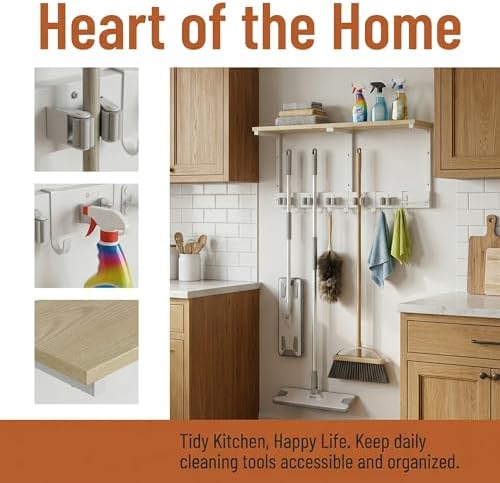 Upgraded Broom Holder Wall Mount - Image 6