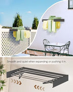 Vikaqi Wall Mounted Clothes Drying Rack 40", Foldable Wall Mount Laundry Rack - Image 5