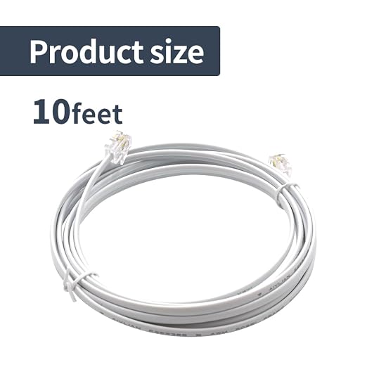Phone Cable 10 Feet Telephone Line Cord - Image 7