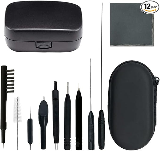 12 Pieces Hearing Aid Cleaning Brush Kits Tools by Aierting